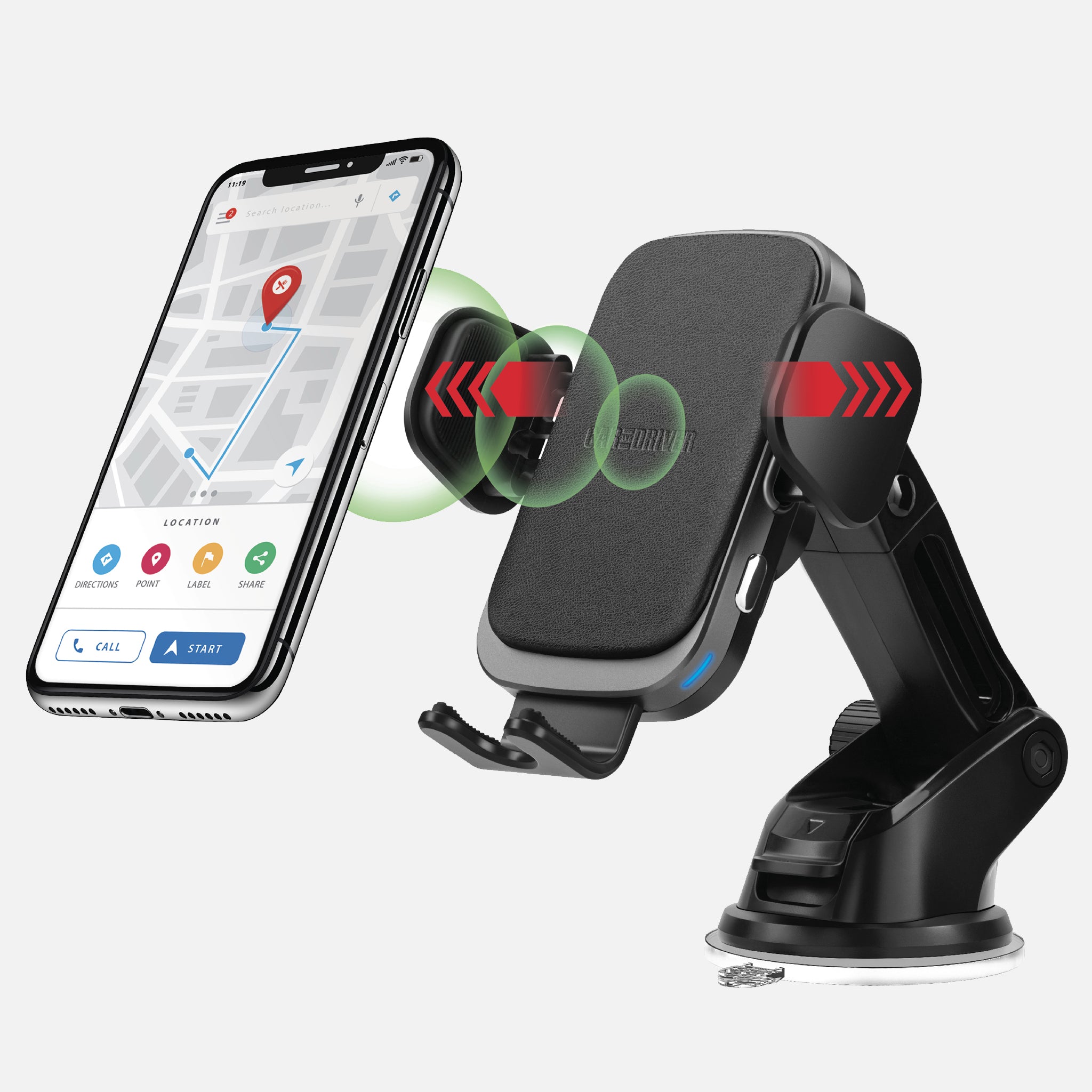 WIRELESS CHARGING KIT WITH AUTO-ADJUSTING MOUNT